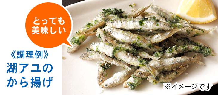 とっても美味しい 調理例 湖アユのから揚げ