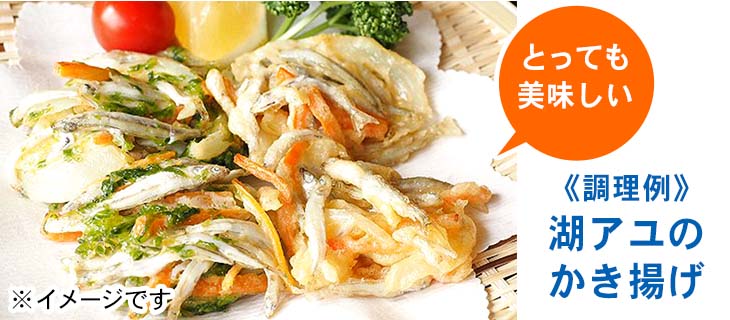 とっても美味しい 調理例 湖アユのかき揚げ